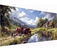 Diamond Painting Uccelli Grandi Dimensioni XXL 200x100cm, Diamond Painting Kit Completo Paesaggio, DIY Quadri con Perline Ricamo a Punto Croce Kit, per Decorazione per la Casa, Regalo Donna H-9476