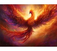 Diamond Painting Uccello fenice Diamond Painting Kit Completo Round Perline Passatempo per Adulti Pittura Diamante, 70x50cm Diamantini Art Bambini Kit Pittura per Decorazione Pareti Domestiche k-494
