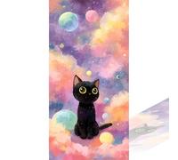 Diamond Painting Universo Kit Completo per Adulti e Bambini, DIY 5D Pittura Diamante Gatto Quadri con Perline Grandi Dimensioni Ricamo a Punto Croce Full Strass 50x100cm, Regalo Decorazione 2Z-1191