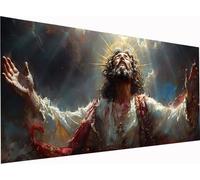 Diamond Painting Uomo Grandi Dimensioni XXL 90x45cm, Diamond Painting Kit Completo Dio, DIY Quadri con Perline Ricamo a Punto Croce Kit, Disegni con Perline da Attaccare per Decorazioni Casa G-6841