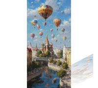 Diamond Painting Venezia Kit Completo per Adulti e Bambini,DIY 5D Pittura Diamante Palloncino Quadri con Perline Grandi Dimensioni Ricamo a Punto Croce Full Strass 90x180cm,Regalo Decorazione 2Z-1220