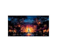 Diamond Painting Vista notturna Strass Dipingere con i Numeri Adulti Parigi, 5D DIY Diamond Painting con Tele per Dipingere 80x160cm, Diamante Quadri Moderni Soggiorno per Decorazioni Casa 2509-6154