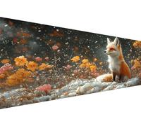 Diamond Painting Volpe Diamond Painting Adulti 50x100cm,Pittura Diamante Stagione Della Neve Quadri Perline Diamantini Crystal Art Kits,5d Fai Da Te Strass Pittura Camera Decorazione Parete Q1-88