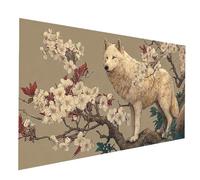 Diamond Painting Wolf Diamond Painting by Numbers 60 x 120 CM, Fai Da Te Kit Punto Croce Pittura Diamante Fiore, 5D Diamantini Crystal Art Dipingere Con I Numeri per Decorazioni Casa, Regalo JXL-9595