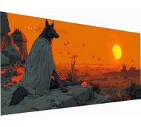 Diamond Painting Wolf Grandi Dimensioni 120x60cm, Diamond Painting Kit Completo Tramonto, DIY Quadri con Perline Ricamo a Punto Croce Kit, Disegni con Perline da Attaccare per Decorazioni Casa K-2849