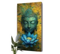 Diamond Painting zen Diamond Painting Kit Completo, Loto Pittura Diamante Adulti Quadrato Diamantini Crystal Art Quadri Ricamati Strass per Principianti Decorazioni Parete Casa 30x60 cm S2-209
