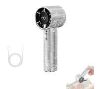 Diamond Portable Fan, Portable USB Charging Mini Fan, 199 Gear Wind with LED Light,For Home and Outdoor Use(Silver)