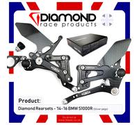 Diamond Race Products - BMW S1000R 2014 '14 Set Posteriore Pedana Kit (Nero/
