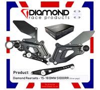 Diamond Race Products - BMW S1000RR 2016 '16 Set Posteriore Pedana Kit (Nero/