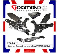 Diamond Race Products - BMW S1000RR 2019 '19 Set Posteriore Pedana Kit (Nero /