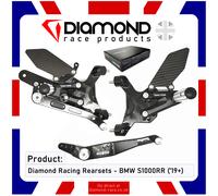 Diamond Race Products - BMW S1000RR 2020 '20 Set Posteriore Pedana Kit (Nero/
