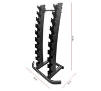 Diamond rastrelliera verticale porta manubri 10 coppie Nero