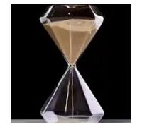 Diamond-Shaped - Set di timer per sabbia, 5/15/30 minuti Creative Hourglass, Modern Home Decoration for Living Room & Office Desk | Timepiece decorativo (oro, 30 minuti)