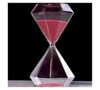 Diamond-Shaped - Set timer di sabbia da 5/15/30 minuti Creative Hourglass, Modern Home Decoration for Living Room & Office Desk | Timepiece decorativo (rosso, 5 min)