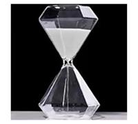 Diamond-Shaped - Set timer di sabbia da 5/15/30 minuti Creative Hourglass, Modern Home Decoration for Living Room & Office Desk | Timepiece decorativo (bianco, 15 min)