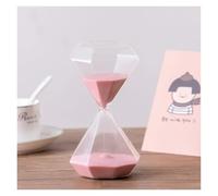 Diamond-Shaped - Set timer di sabbia da 5/15/30 minuti Creative Hourglass, Modern Home Decoration for Living Room & Office Desk | Timepiece decorativo (grigio, 5 minuti)