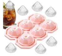 Diamond Silicone Tray - 3D Diamond Shaped Ice Ball Maker With Lid | Large Slow-Melting Silicone Iсe Cube Mold For Whiskey, Cocktails & Bourbon | Food-Grade Flexible Silicońe Mold