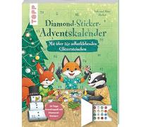 Diamond-Sticker-Adventskalender: 24 Tage Kreativspaß mit Diamond-Stickern. Mit über 350 selbstklebende Glitzersteinchen