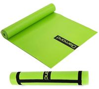 Diamond [Tappetino Yoga in PVC Antiscivolo 173x60 cm Spessore 4 mm Con Tracolla] Materassino, Stuoia, Yoga Mat per Pilates, Stretching, ginnastica, Home Gym, arrotolabile, Verde/Arancio (VERDE)
