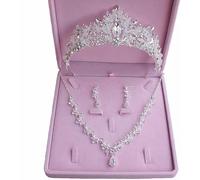 Diamond Tiara Bridal Gioielli set di corone per matrimoni per spose e corone di corona di rosa della rina di rinestone Accessori per capelli da sposa
