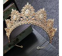 Diamond Tiara Champagne Rhinestone Crown da sposa Accessori per capelli da sposa coreano per i peli oro di bellezza cristallina corona di tiara