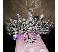 Diamond Tiara Splendida scintillante argento in argento placcato Big Rhinestone Wedding Crown Head Abdollo di tiara Bridal Show Accessori per capelli