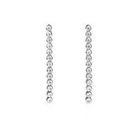 Diamond Treats Orecchini Pendenti in Argento Sterling 925 per Donna e Ragazza, Stile Tennis, Con Zirconi 3 mm, Gioielli Con Confezione Regalo