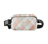 Diamonding - Marsupio alla moda con simbolo dei poker in oro e bianco, per donne e uomini, grande capacità, con cinghia regolabile, per allenamento, corsa, escursionismo