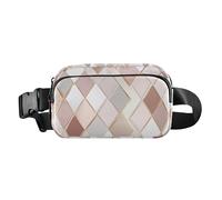 Diamonding - Marsupio da donna e da uomo, con simbolo dei poker in oro rosa e bianco, mini marsupio con cinghia regolabile, per viaggi, palestra, lavoro