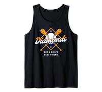 Diamonds Are A Girl Best Friend Baseball & Softball Canotta