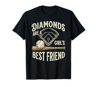 Diamonds Are A Girl's Best Friend - Fan di Baseball e Softball Maglietta