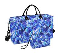 Diamonds - Borsa grande da portare con sé durante la notte, con tracolla regolabile, per yoga, pieghevole, colore: blu reale