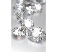 Diamonds Journal: Hardcover, 6 x 9 Inches, 180 Pages, Blank Lined Notebook, Matte Finish. Beautiful Gems Jewels Diamonds, Sparkling Stones, Gifts for Coworkers and Friends