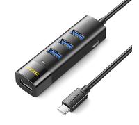 DiamondTiger Hub USB C a 4 porte, sdoppiatore multiplo USB 3.0 con cavo da 1,5 m, porta di alimentazione di tipo C per laptop, desktop, Windows, Linux, PC (USB-C)