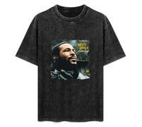 DIAN PIN KE Marvin Gaye Whats Going On Vintage Washed Tee Unisex Short Sleeve Size M