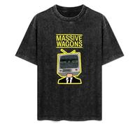 DIAN PIN KE Massive Wagons House of Noise Vintage Short Sleeve Men Women T-Shirts Washed Cotton Size 3XL