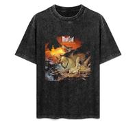 DIAN PIN KE Meat Loaf Monster is Loose 3 Bats Tour Vintage Washed Tee Unisex Short Sleeve Size L