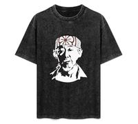 DIAN PIN KE Mr Miyagi The Karate Kid Tribute Pat Morita Martial Arts Men And Women Vintage Washed Short Sleeve T-Shirt Streetwear Loose Casual Size 3XL