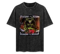 DIAN PIN KE Mr. Win Flotsam And Jetsam Doomsday for The Deceiver Men's Summer Casual Wash Tee Tops Size L