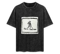 DIAN PIN KE Propagandhi I'd Rather Be Flag Burning Men And Women Vintage Washed Short Sleeve T-Shirt Streetwear Loose Casual Size S