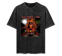 DIAN PIN KE Sleepaway Camp Retro Horror 1980S Slasher Movie Vintage Washed Tee Unisex Short Sleeve Size 3XL