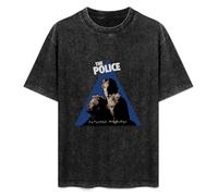DIAN PIN KE The Police Zenyatta Mondatta Album Cover Vintage Washed Tee Unisex Short Sleeve Size S