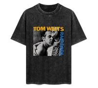 DIAN PIN KE Tom Waits Rain Dogs Men's Summer Casual Wash Tee Tops Size XXL