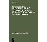 Diana Bormann-K Untersuchungen Zu Nikolaus Von Kues de Theolo (Copertina rigida)