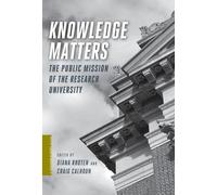 Diana Rhoten Knowledge Matters (Copertina rigida) Columbia / SSRC Book