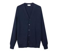 Diana Studio - Cardigan basico, Blu, Uomo, 100% Lana Merino, maniche lunghe , Taglia XL, Regular Fit