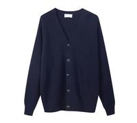 Diana Studio - Cardigan in Lana Blu Navy, Uomo, Maniche Lunghe, Taglia L, Regular Fit