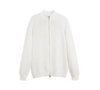 Diana Studio, Giacca Full Zip in maglia Bianco Uomo, 100% Cotone, maniche lunghe, taglia S, regular fit