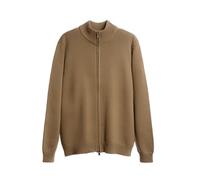 Diana Studio, Giacca Full Zip in maglia Taupe Uomo, 100% Cotone, maniche lunghe, taglia L, regular fit