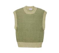 Diana Studio Gilet Bicolor in Maglia Maglioncino, Verde Scuro e Crema, S Uomo